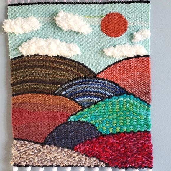 Handcraft weaving wall hanging/ wall art/fiber art/ yarn art - Picture 3 of 5